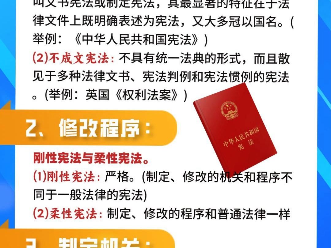 常识积累:宪法的分类