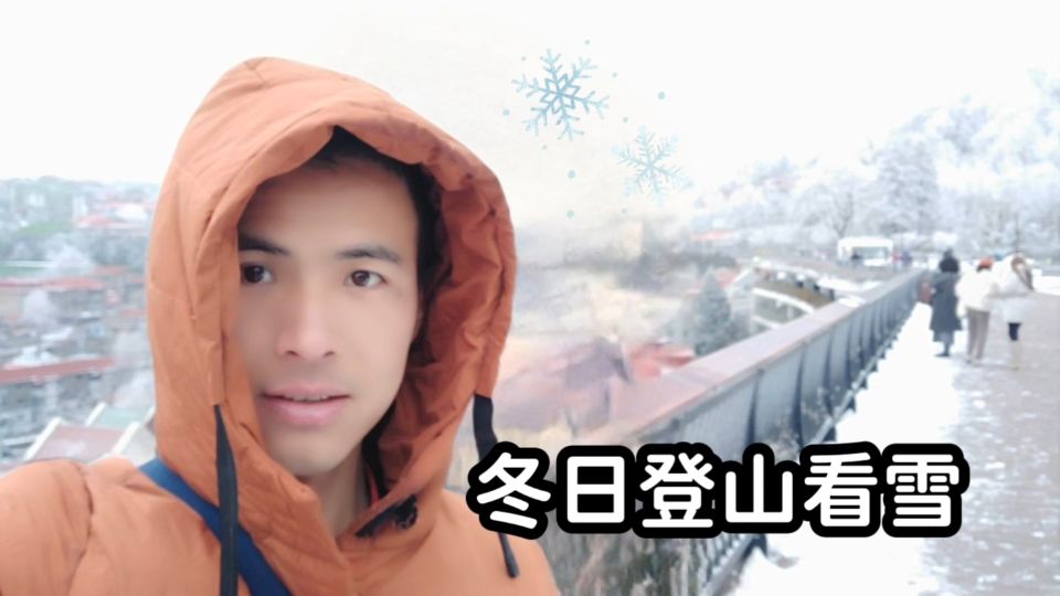 [图]冬日徒步登庐山看雪，很冷，人山人海