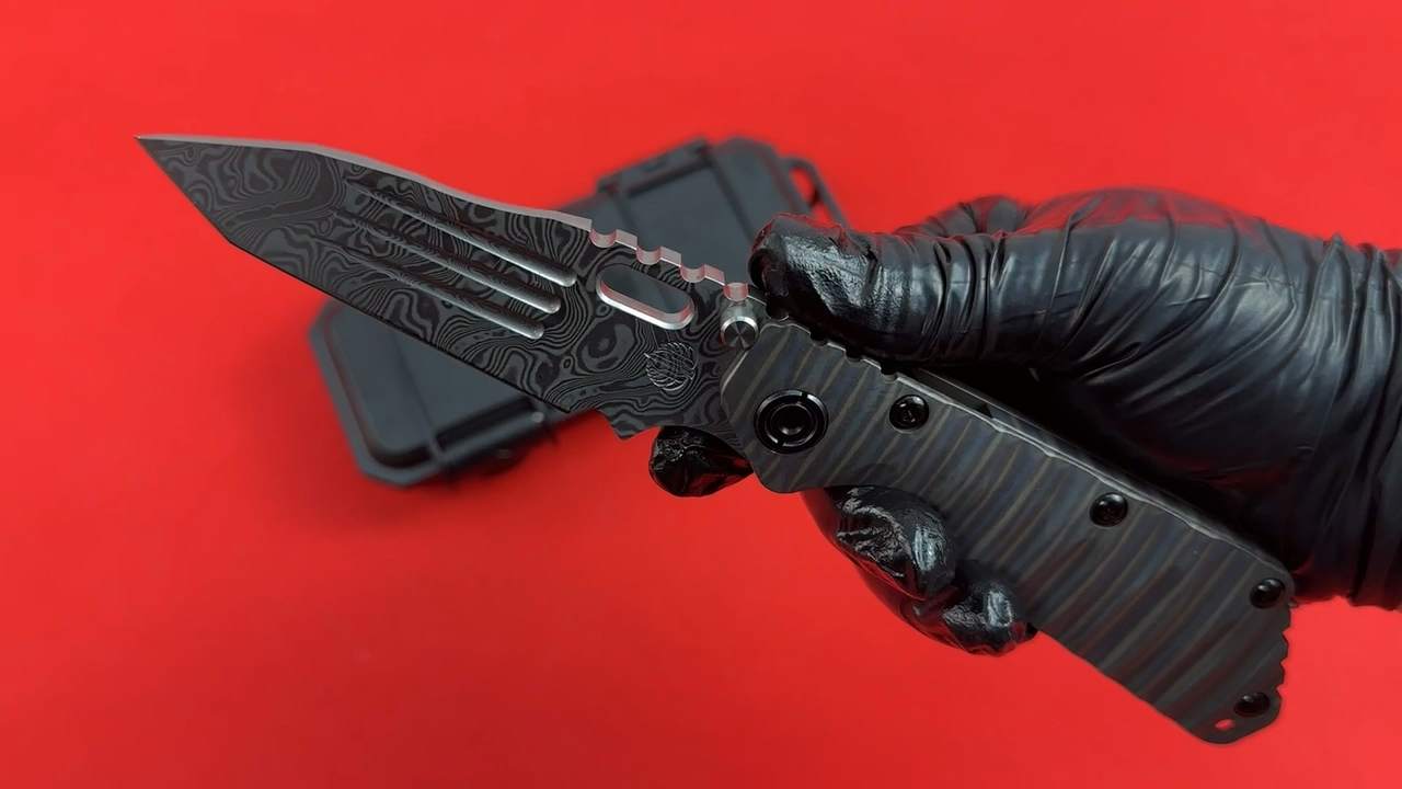 挺进者三叉戟大马士革版折叠刀