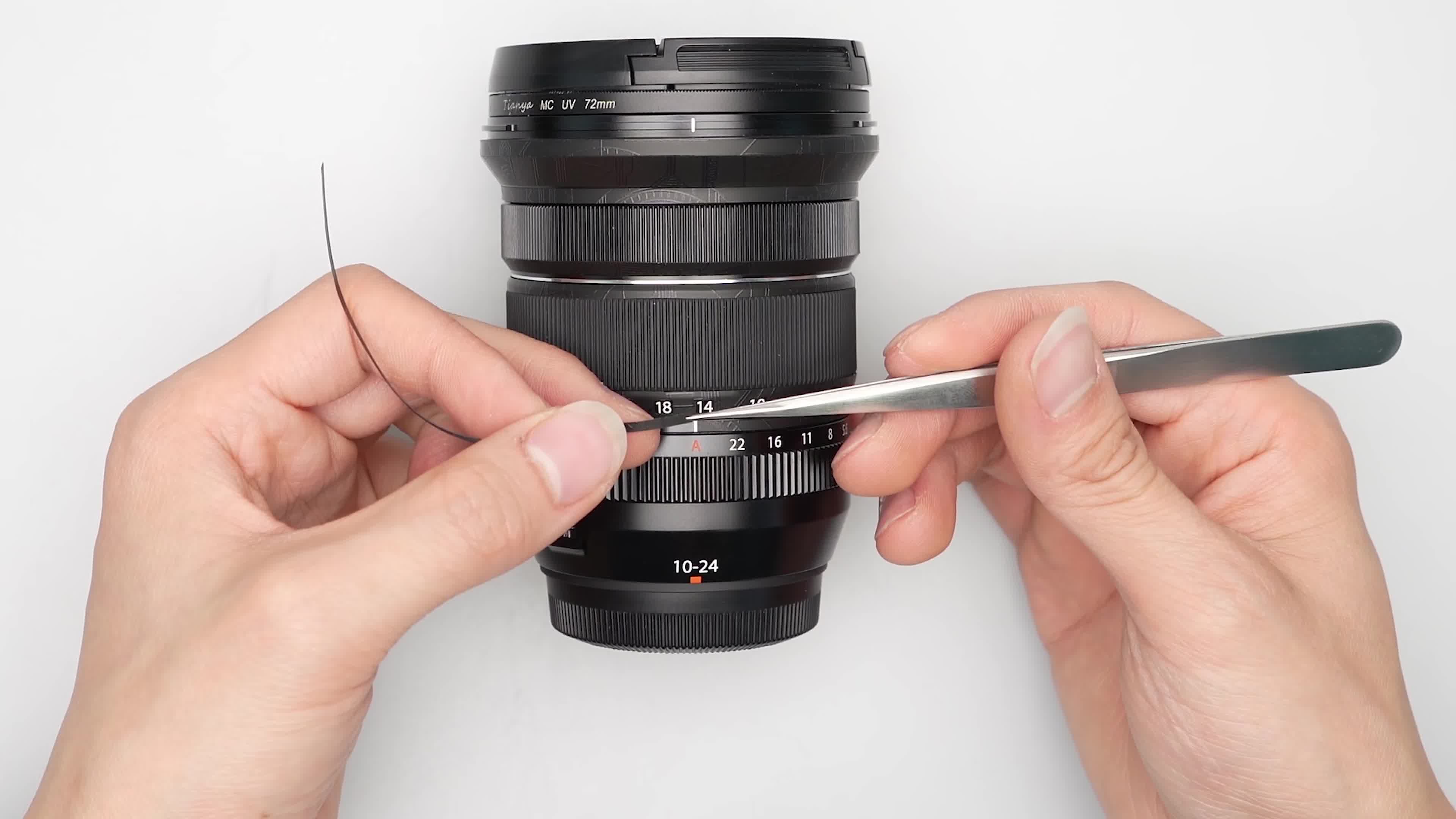 富士xf10-24mmf4 二代贴膜教程 fujifilm 1024保护贴纸