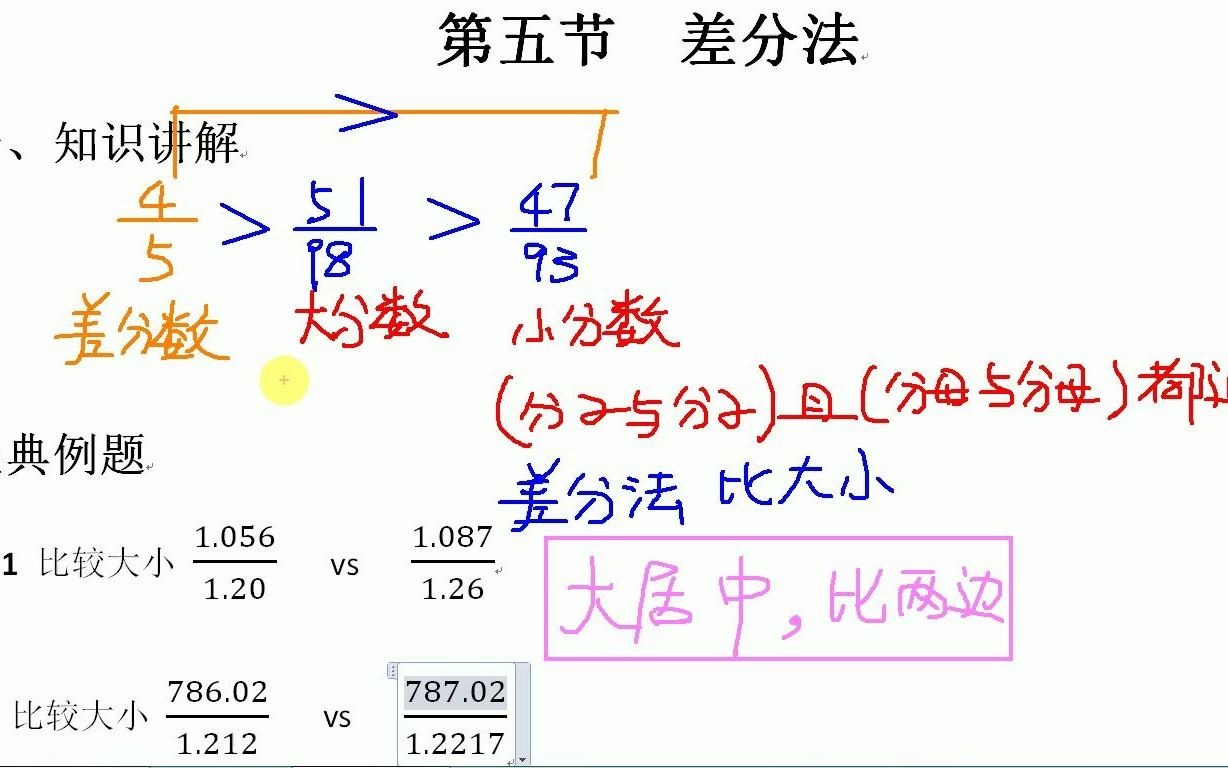 行测资料分析差分法比大小山哥哔哩哔哩bilibili