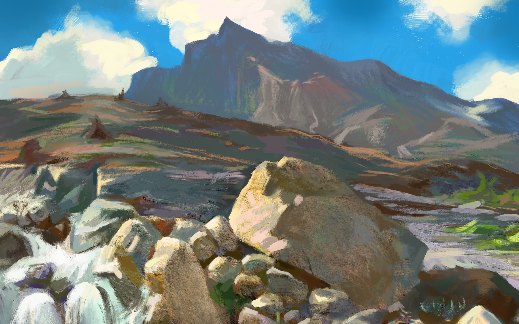 【板绘】【ps】记录一次风景练习