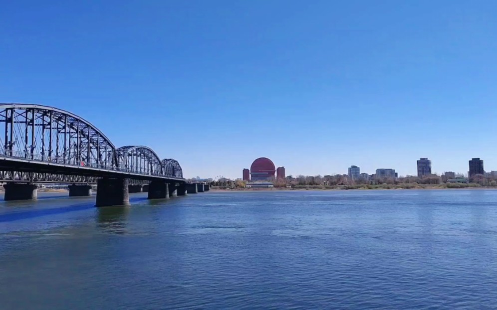 中国和朝鲜交界处,中越边境鸭绿江断桥,朝鲜新义州