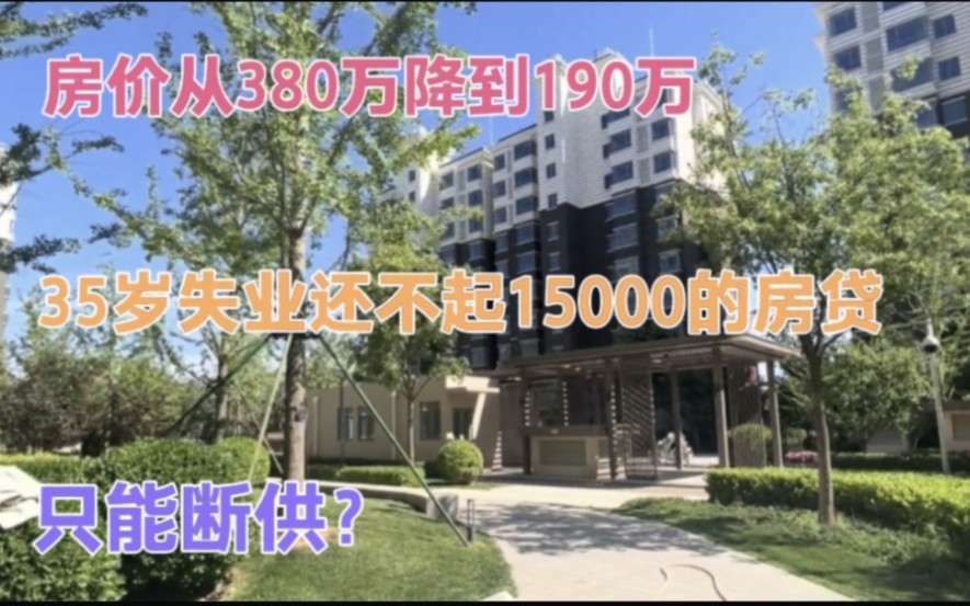 房价从380万降到190万,35岁失业还不起15000的房贷,只能断供?哔哩哔哩bilibili