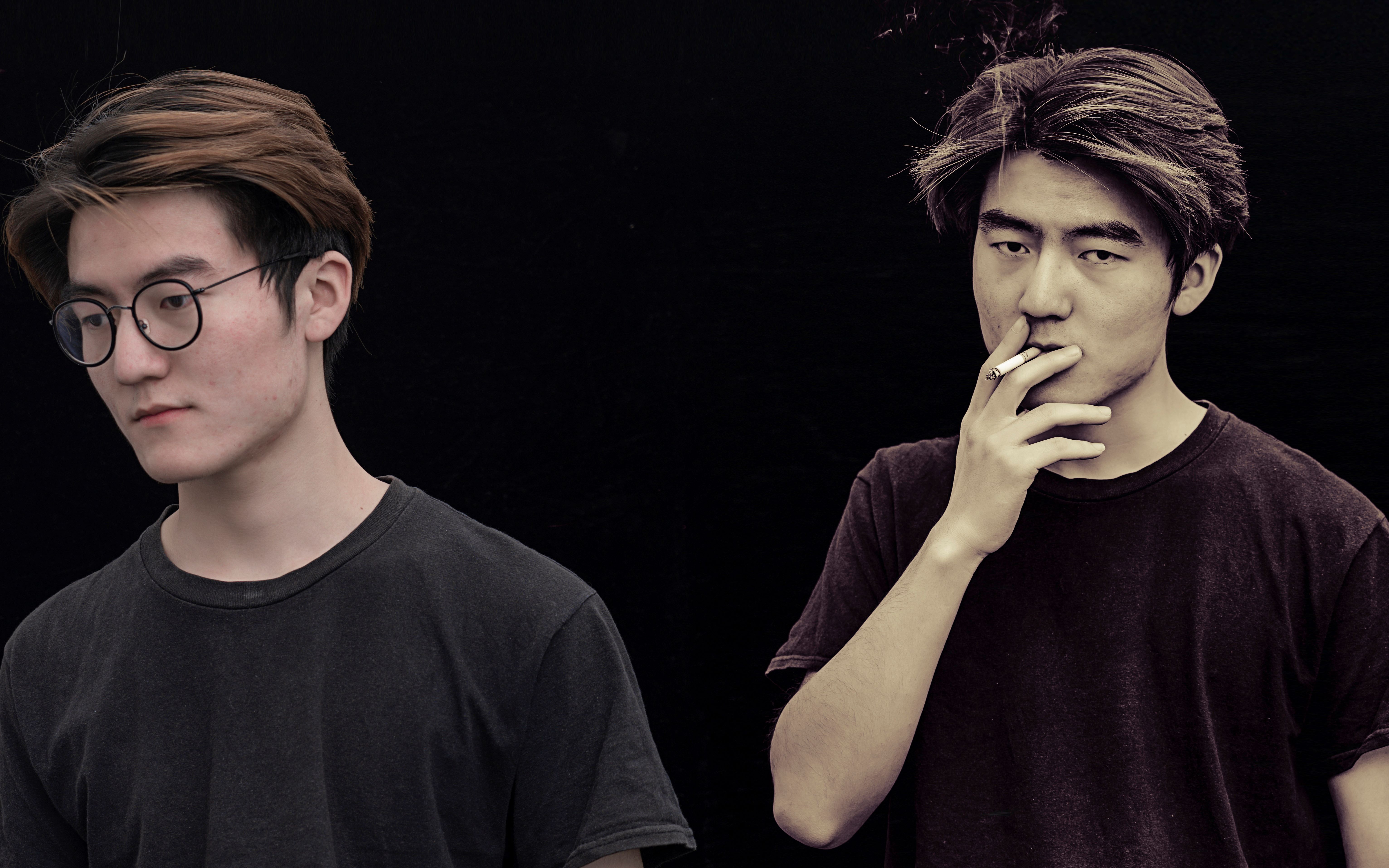 人都有两面性,白天生活,晚上活着.