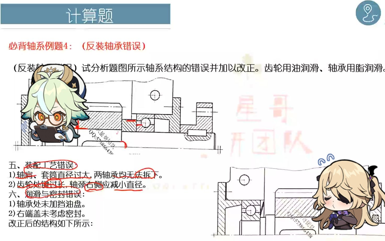 西安交通大学机械考研 火星哥考研团队冲刺课 轴系改错问题总结哔哩哔哩bilibili