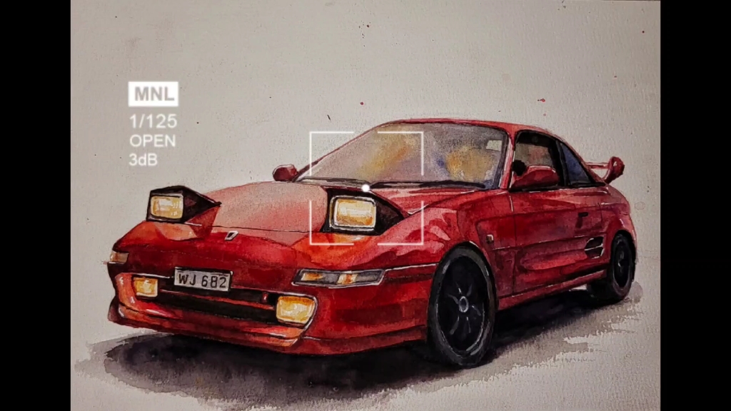 jdm,豐田mr2,水粉畫