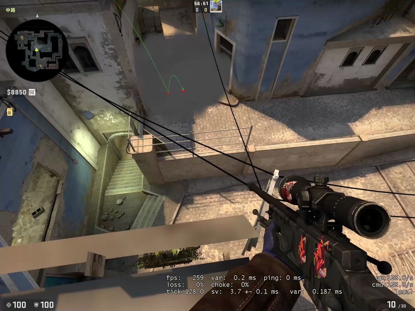 csgo mirage 老寒腿?简单有趣且完美的b小烟!