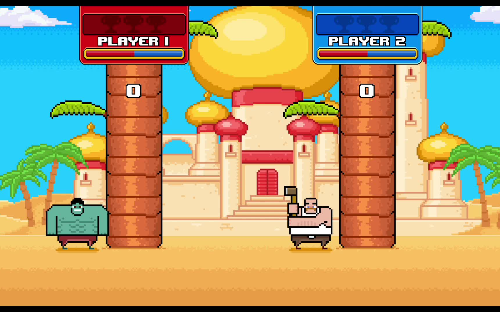 switch 一块钱小游戏 《疯狂伐木工 timberman》 本地双菜鸡试玩