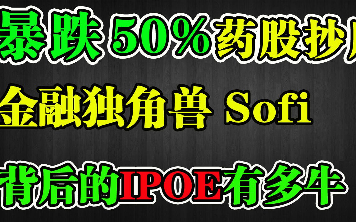 美股IPOE 背后的金融科技独角兽Sofi 深度分析,前景如何?一天暴跌50%的药物抄底机会来了!?哔哩哔哩bilibili