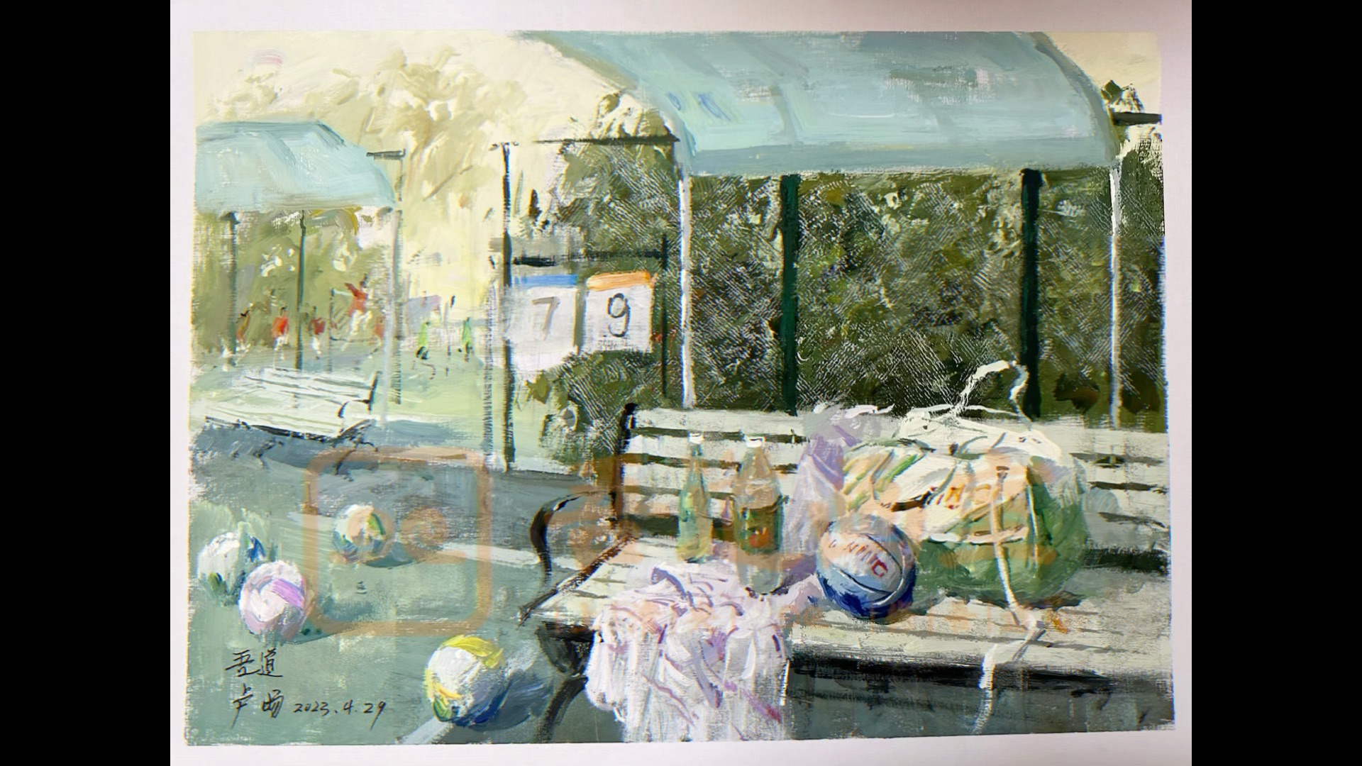 清华美院色彩真题《中场休息》名师范画!