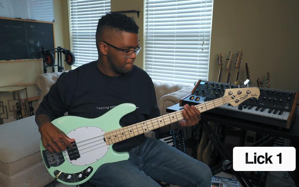 3 Major Funk Bass Licks Lesson_哔哩哔哩_bilibili