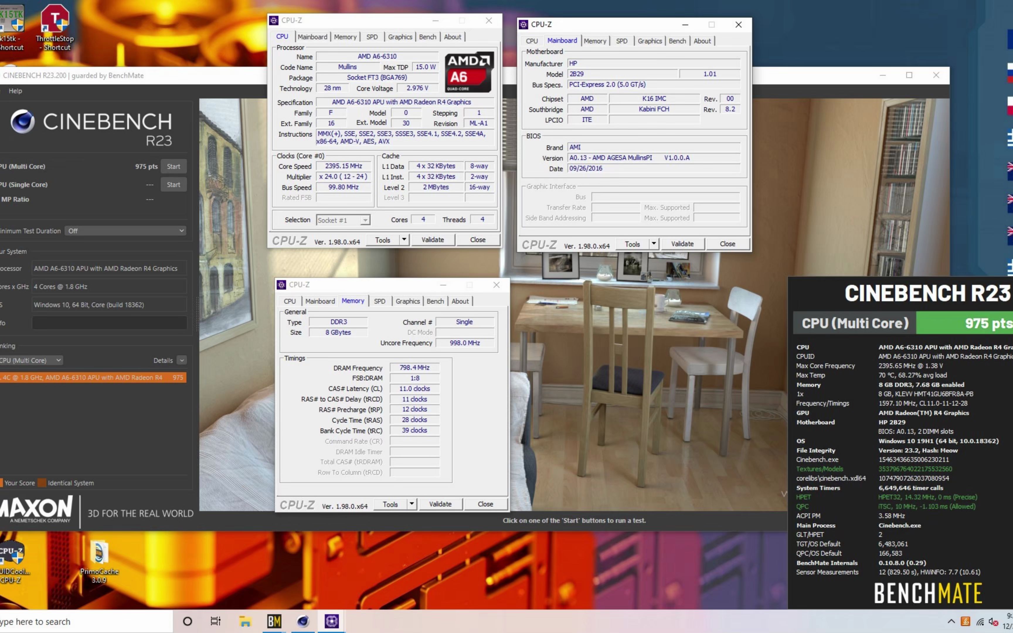 史上最弱APU A66310 大战 Cinebench R23跑分测试哔哩哔哩bilibili