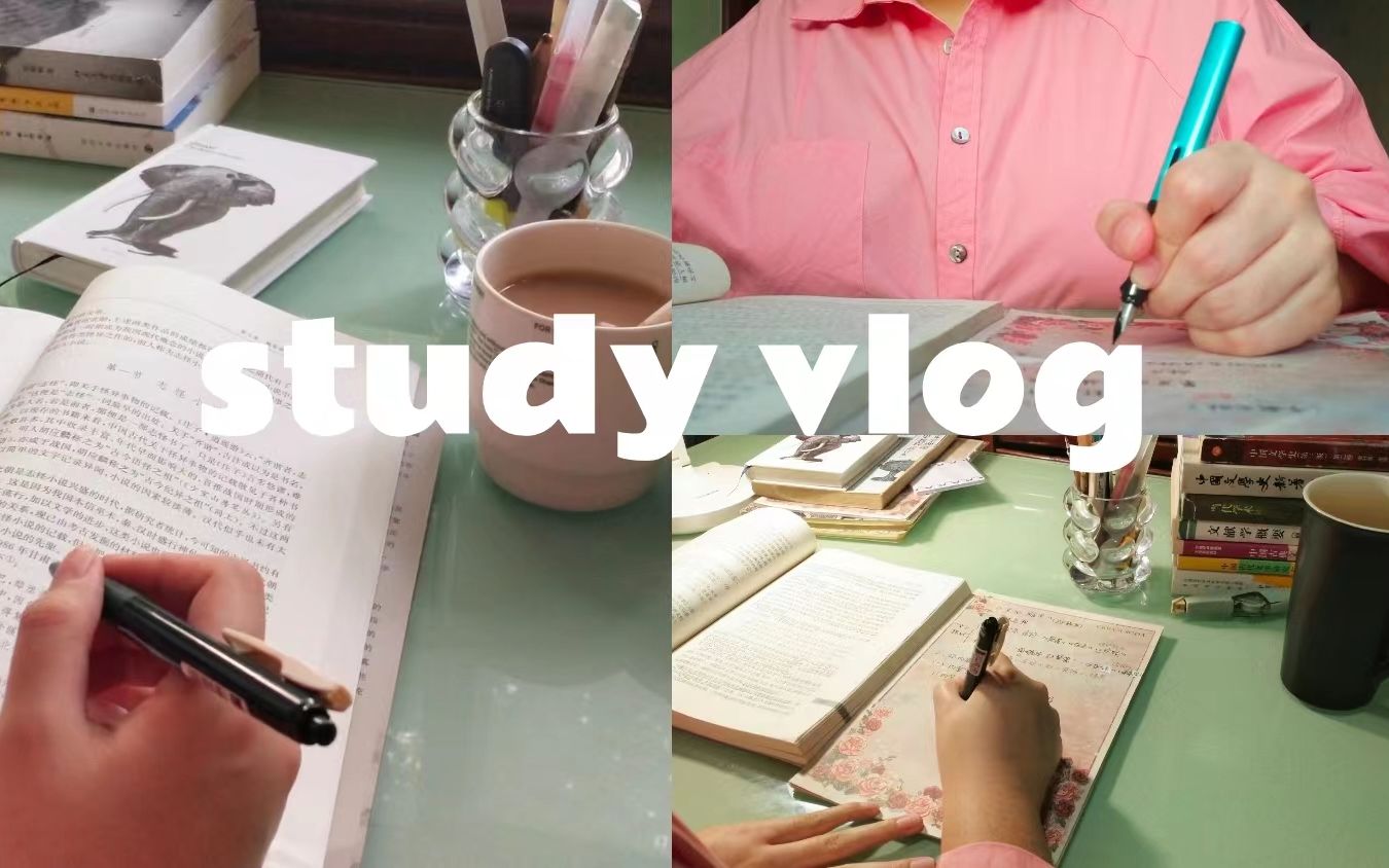 Vlog#1 | 乏善可陈的学习日记 | study with me | 古代文学硕士的一天哔哩哔哩bilibili