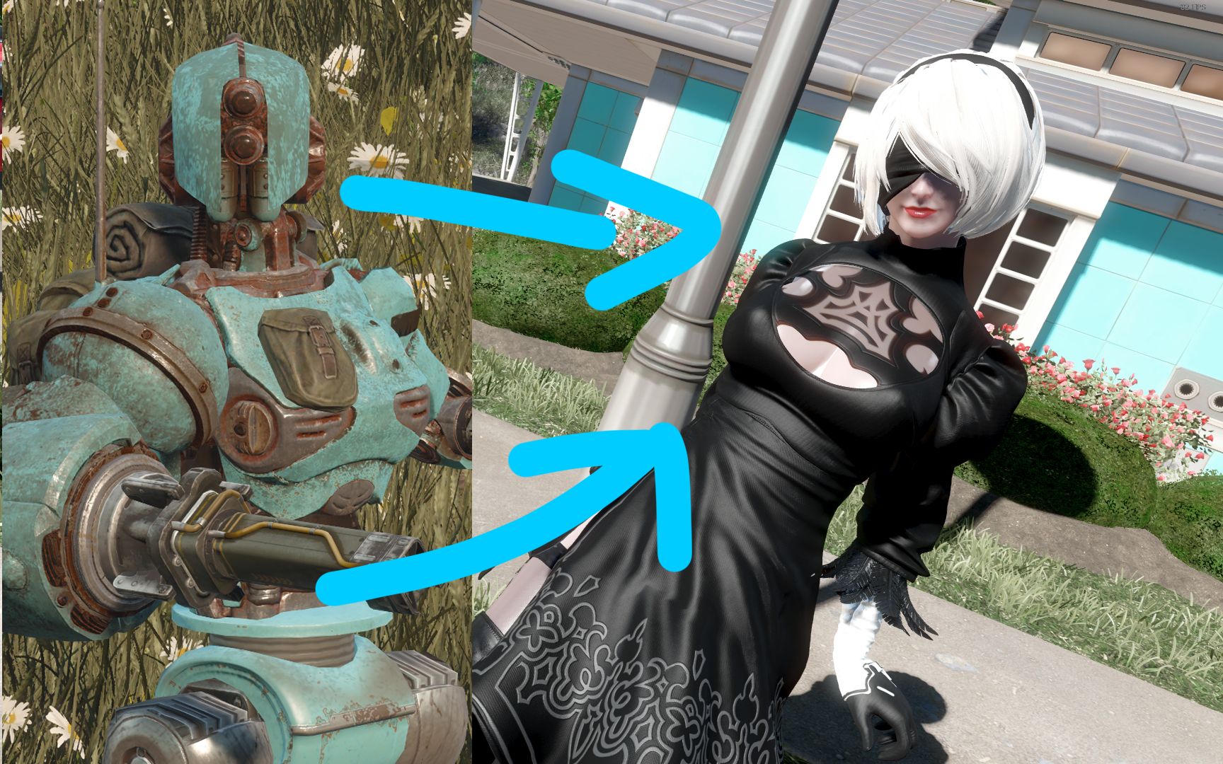 【辐射4】教你把艾达变成2b小姐姐!