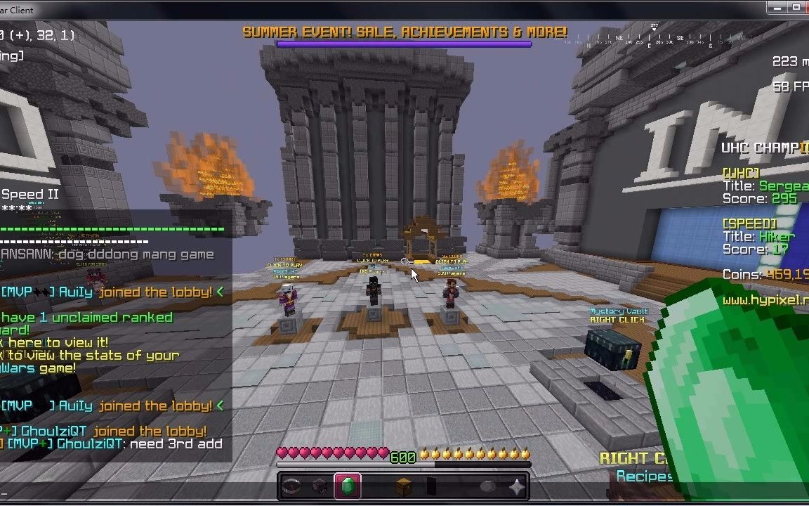 hypixel大厅等级600