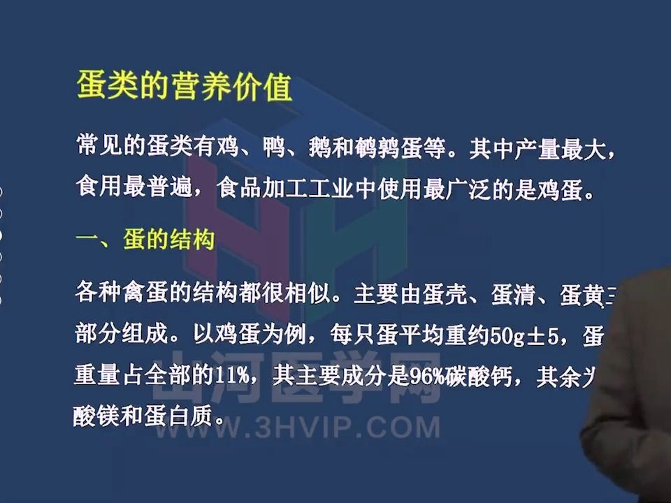 [图]24营养与食品卫生学高级职称考试：蛋类营养价值山河医学网