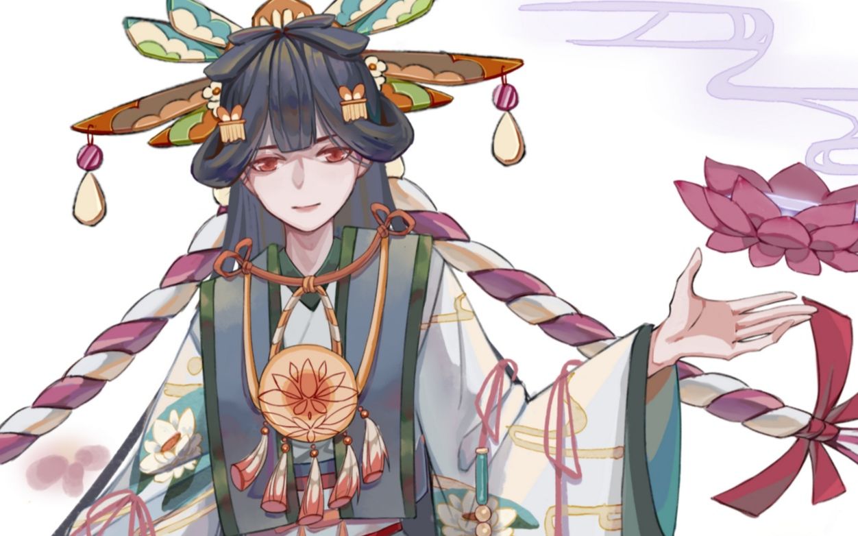 【阴阳师百绘罗衣】板绘录屏—彼岸花皮肤"隰有荷华"【procreate】