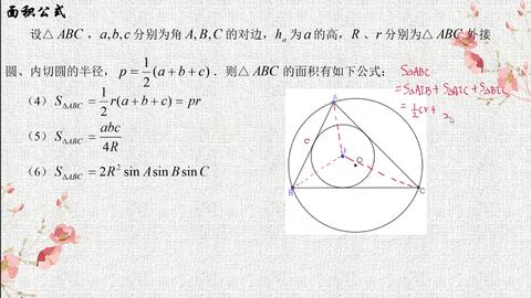 数学竞赛 面积公式 边长 内切圆半径或外接圆半径求面积 哔哩哔哩