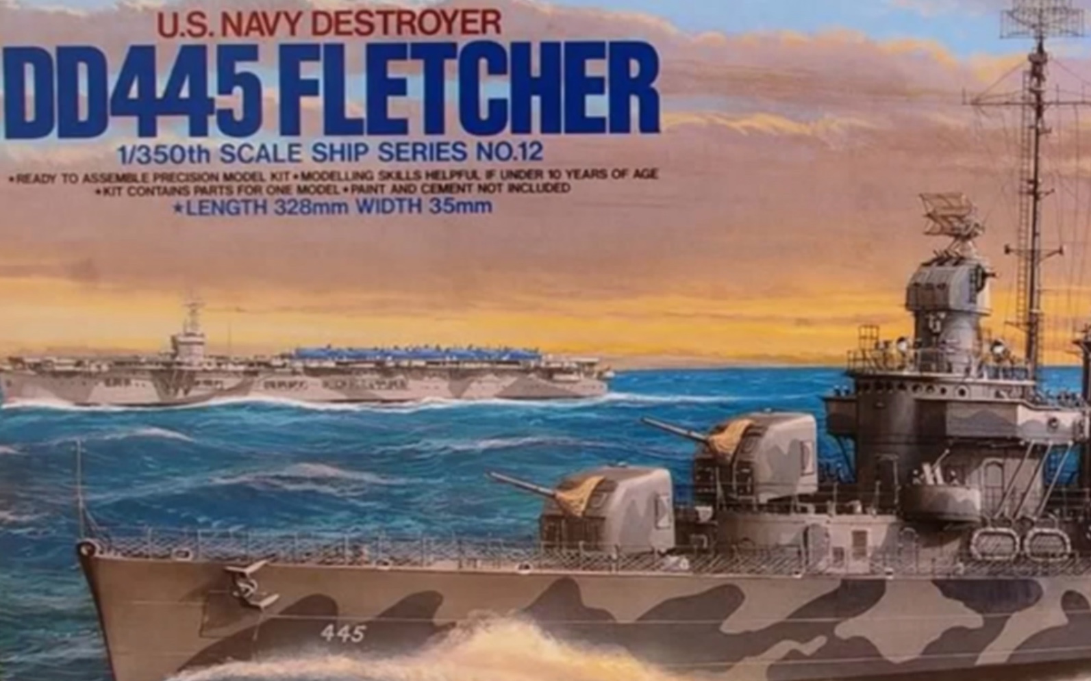 田宫tamiya 1/350 美国海军驱逐舰弗莱彻 uss dd445 fletcher 成品