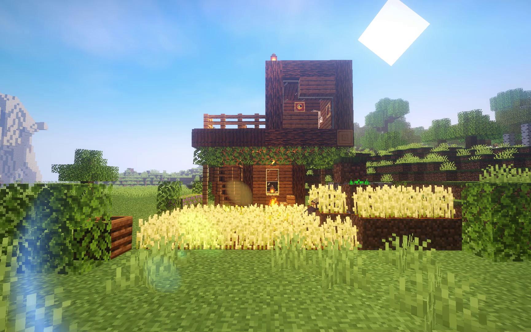 我的世界建筑10分钟就能建好的初期温馨生存小屋