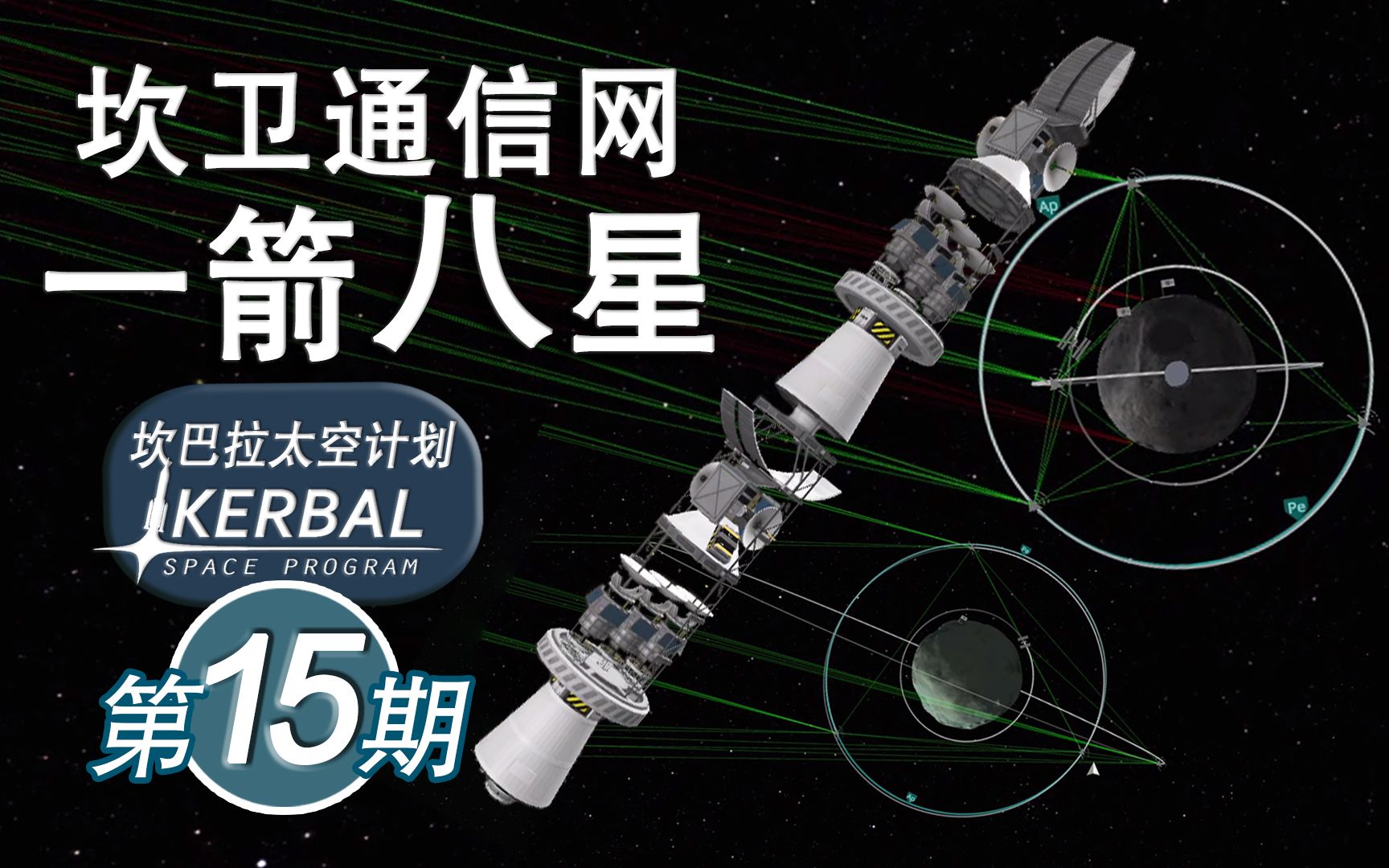 【坎巴拉太空计划】#15 一箭八星建设坎卫通信网【ksp】哔哩哔哩bilibili坎巴拉太空计划游戏实况