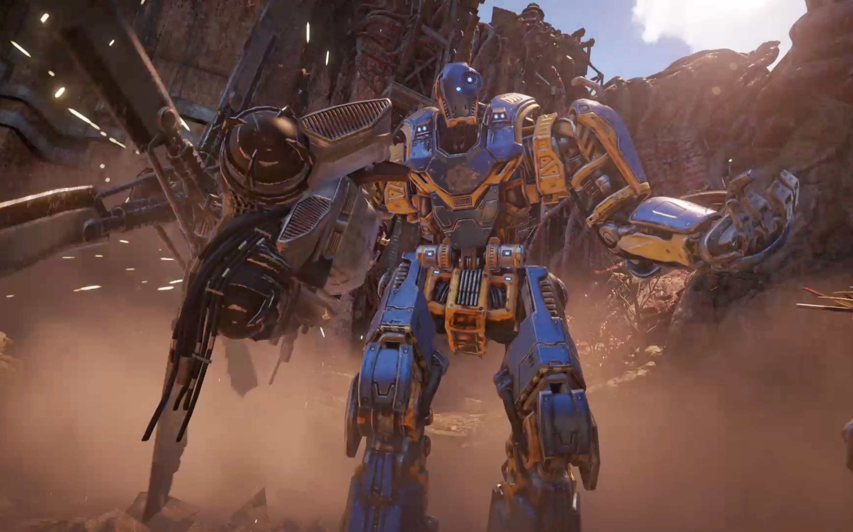 【战争机器4】机甲战士用直升机的螺旋桨当武器,对抗大boss_哔哩哔哩