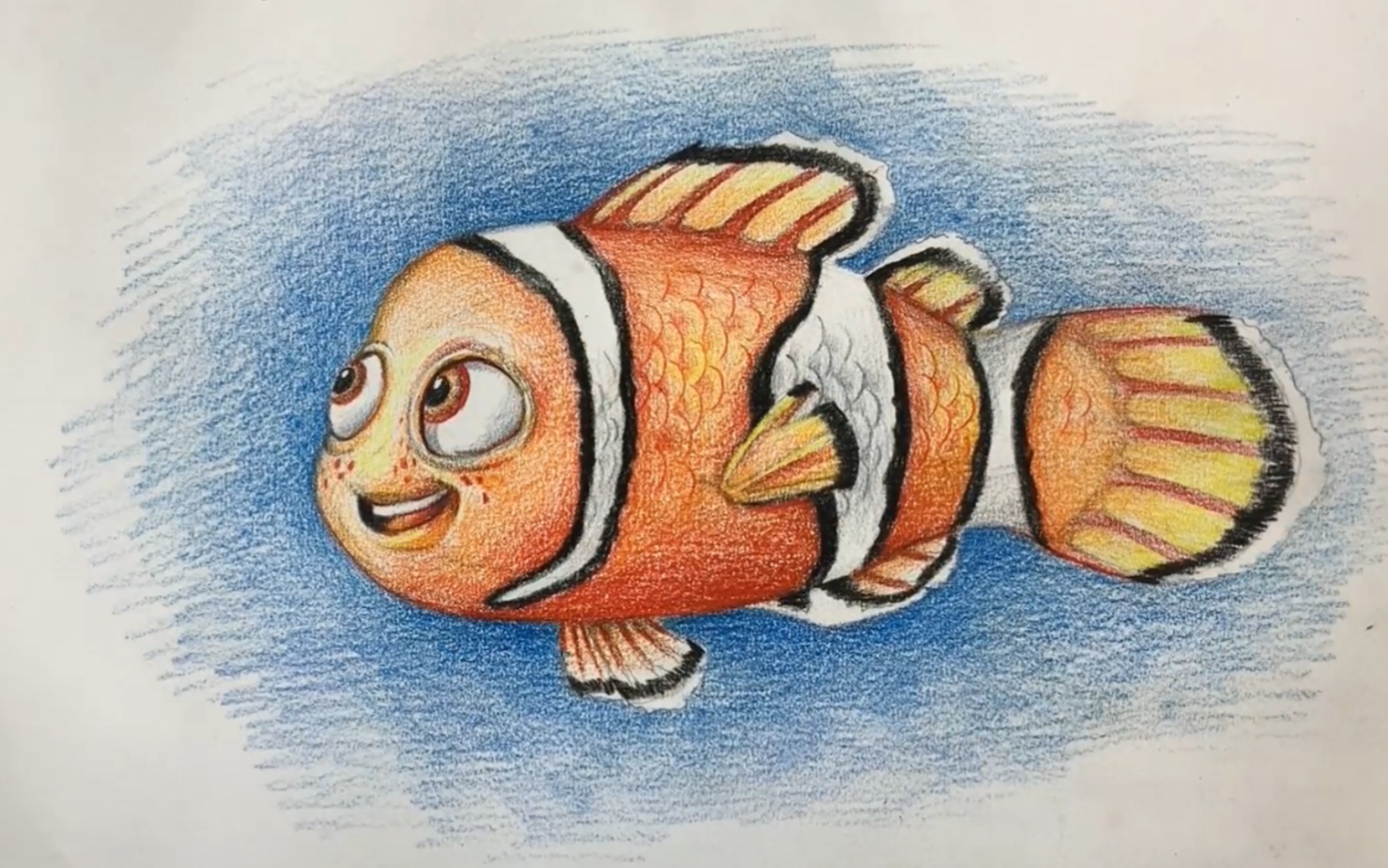 海底世界小丑鱼绘画图片