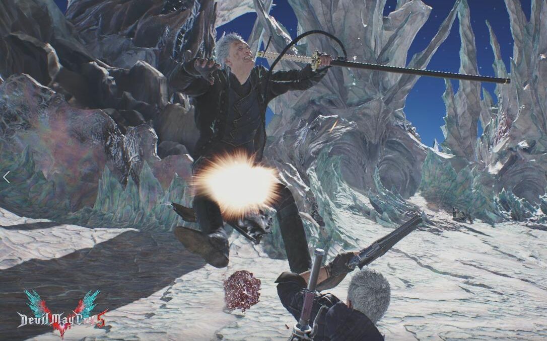 鬼泣5尼禄老东西你的幻影剑是最没用的dmd难度无伤用枪击杀v哥