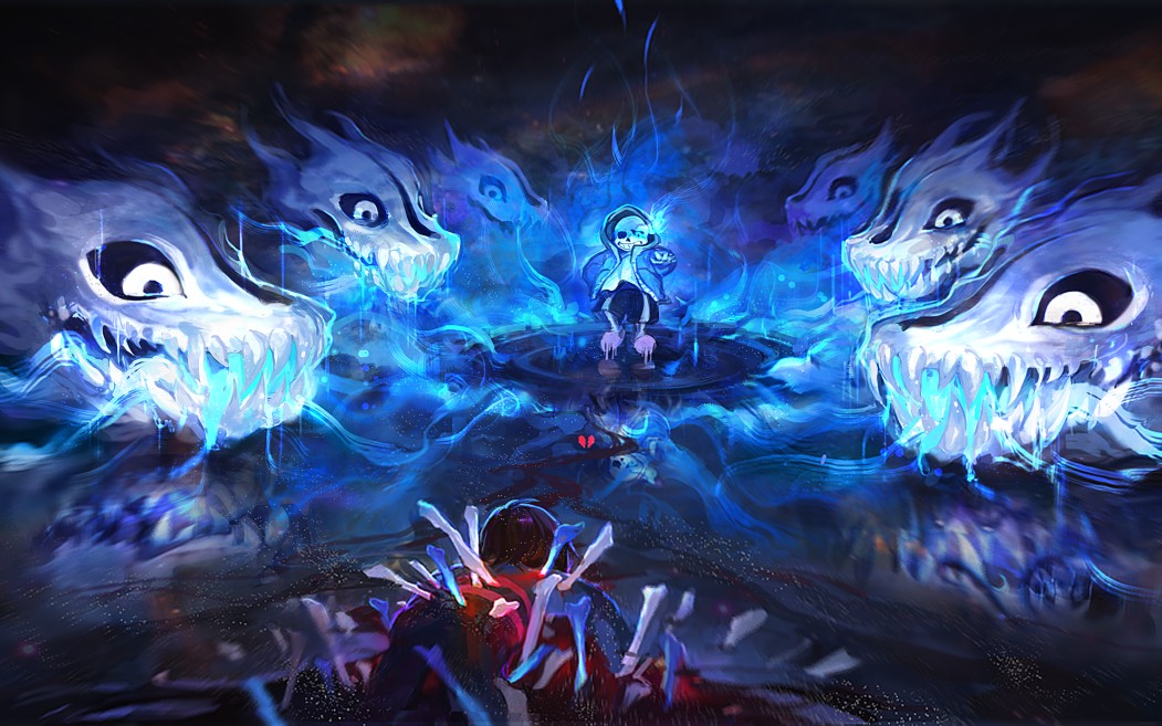 (undertale)同人游戏 sans vs frisk(其实是mtt啦)_哔哩哔哩 (゜-゜)