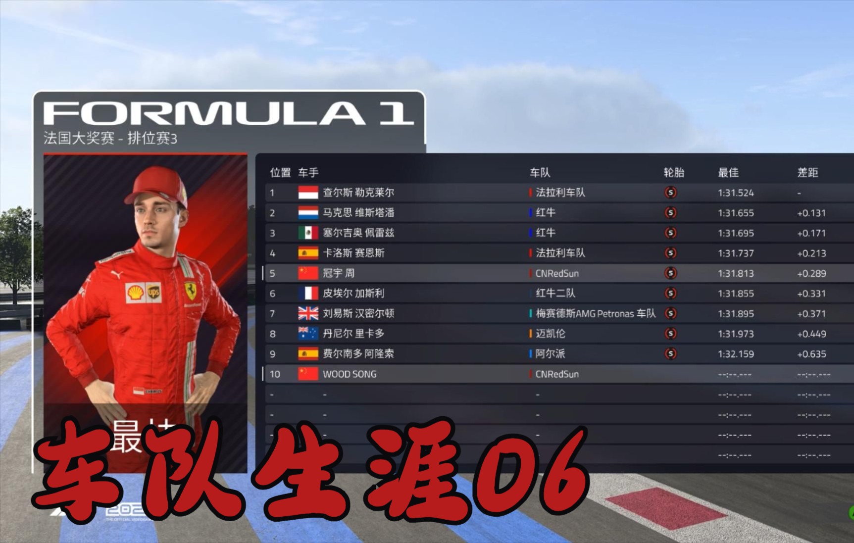 【f1 2021车队生涯】cnredsun的称霸之路06:法国闪电战_哔哩哔哩