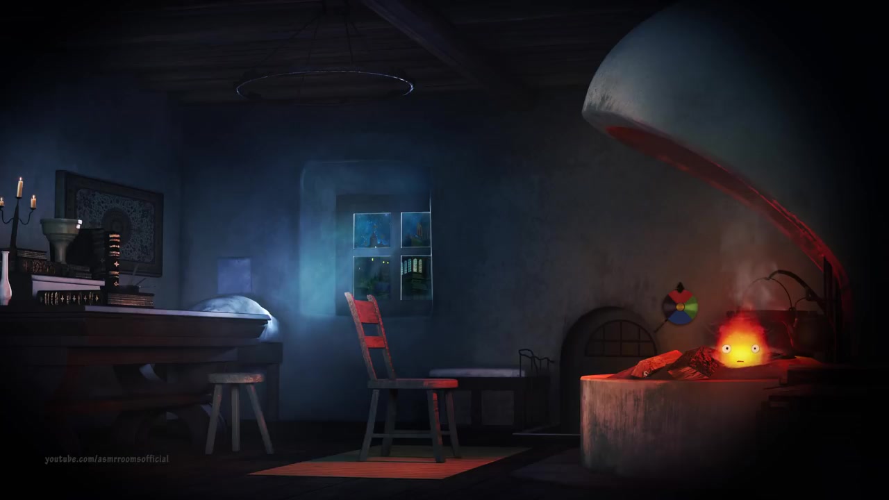 哈尔的移动城堡*夜晚824种场景826个小时-3d音效-白噪音