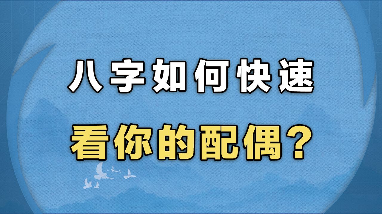 八字如何快速看你的配偶?哔哩哔哩bilibili