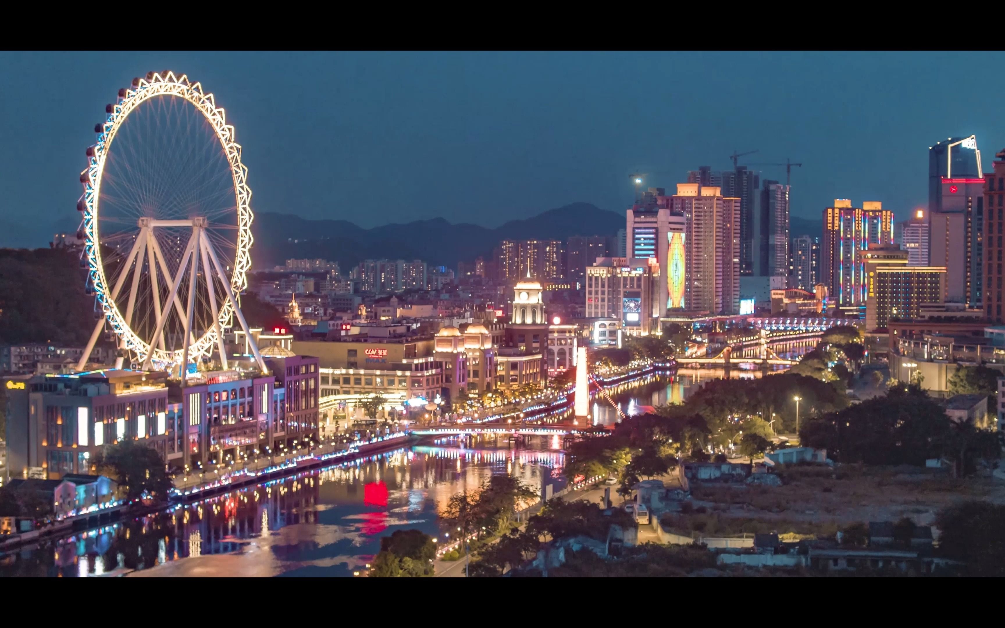 中山岐江滨水夜游_哔哩哔哩 (゜-゜)つロ 干杯~-bilibili