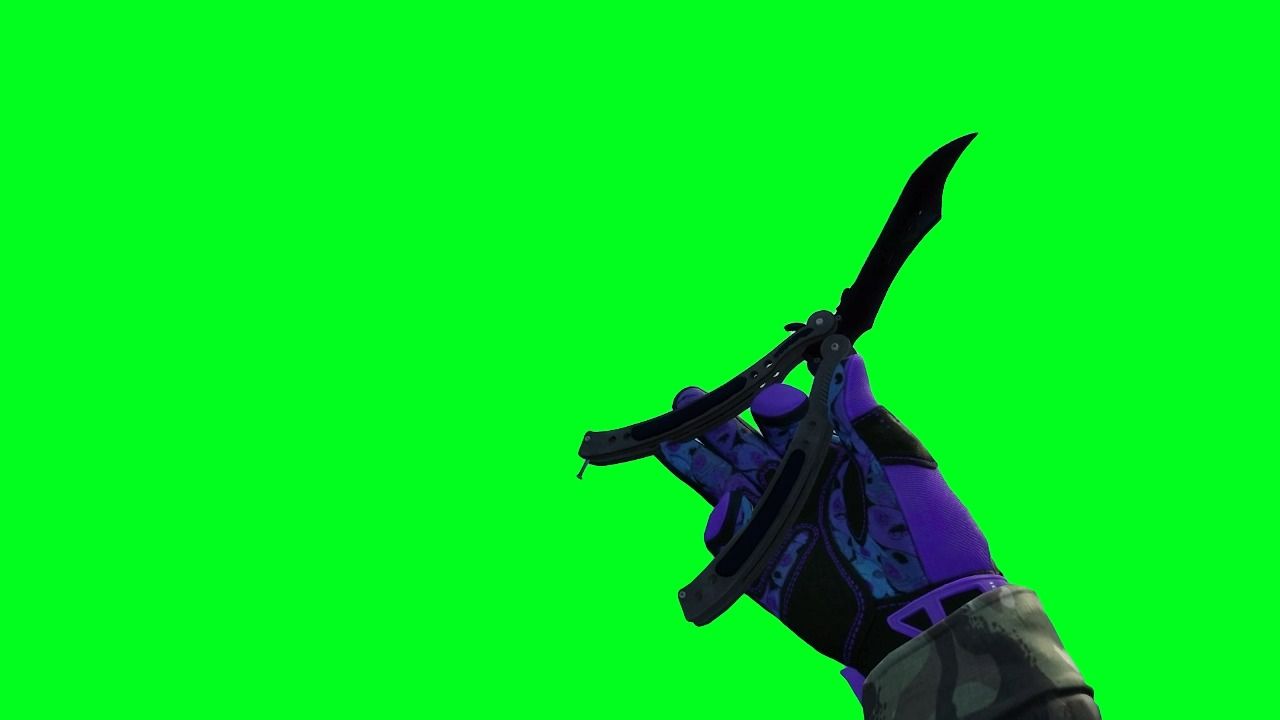 csgo蝴蝶刀绿幕素材