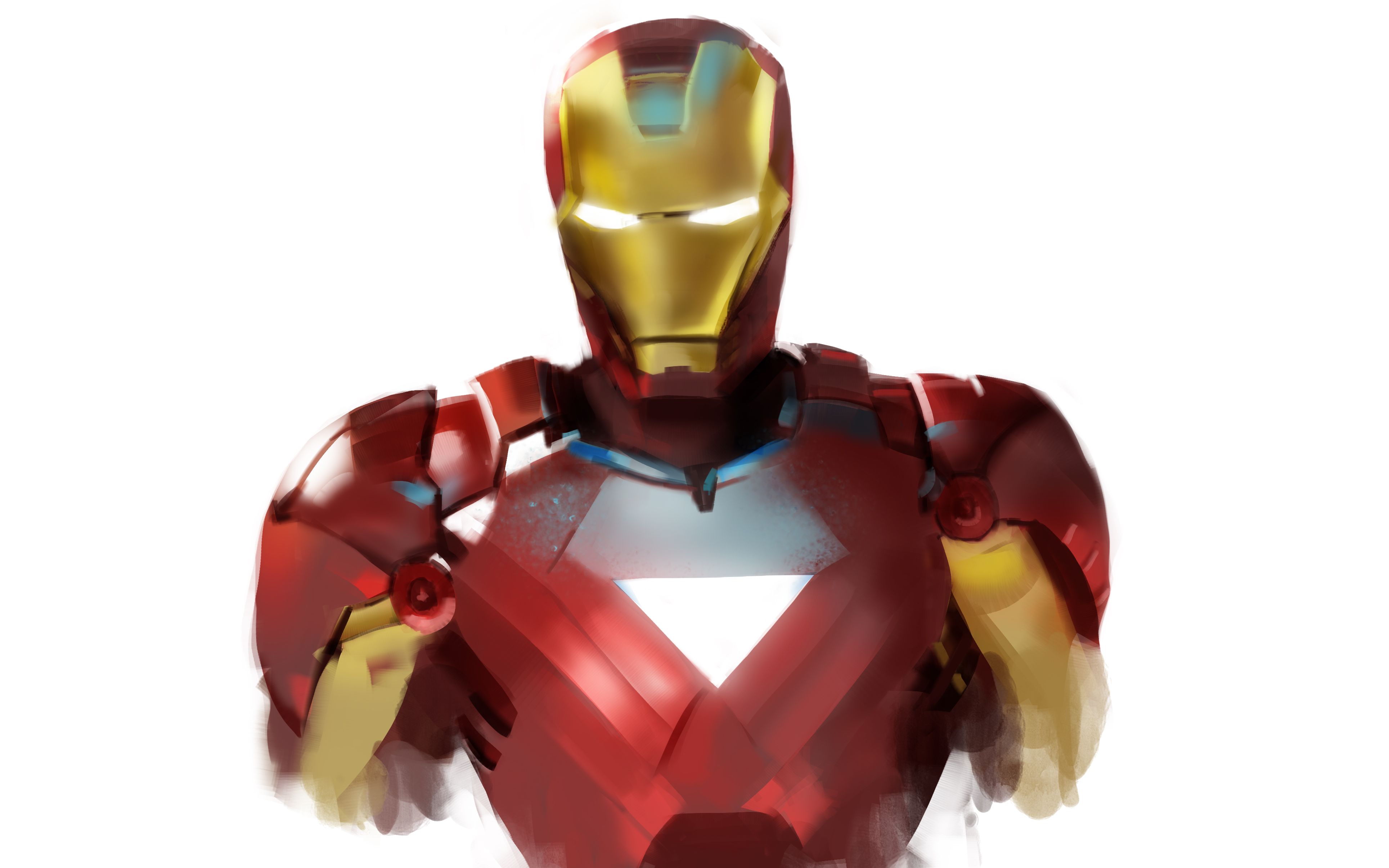 【板绘厚涂】钢铁侠,材质绘画练习