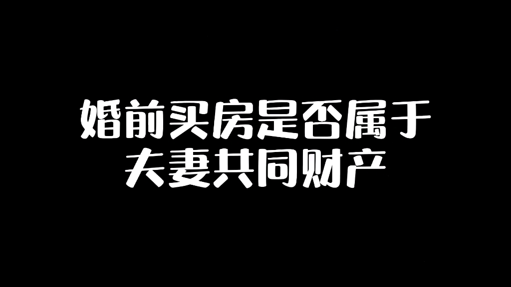 民法典:比起过年回家催婚,为何婚前买房有可能不是自己的哔哩哔哩bilibili