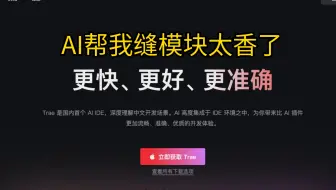 【AI缝模块】TRAE用过之后我回不去了