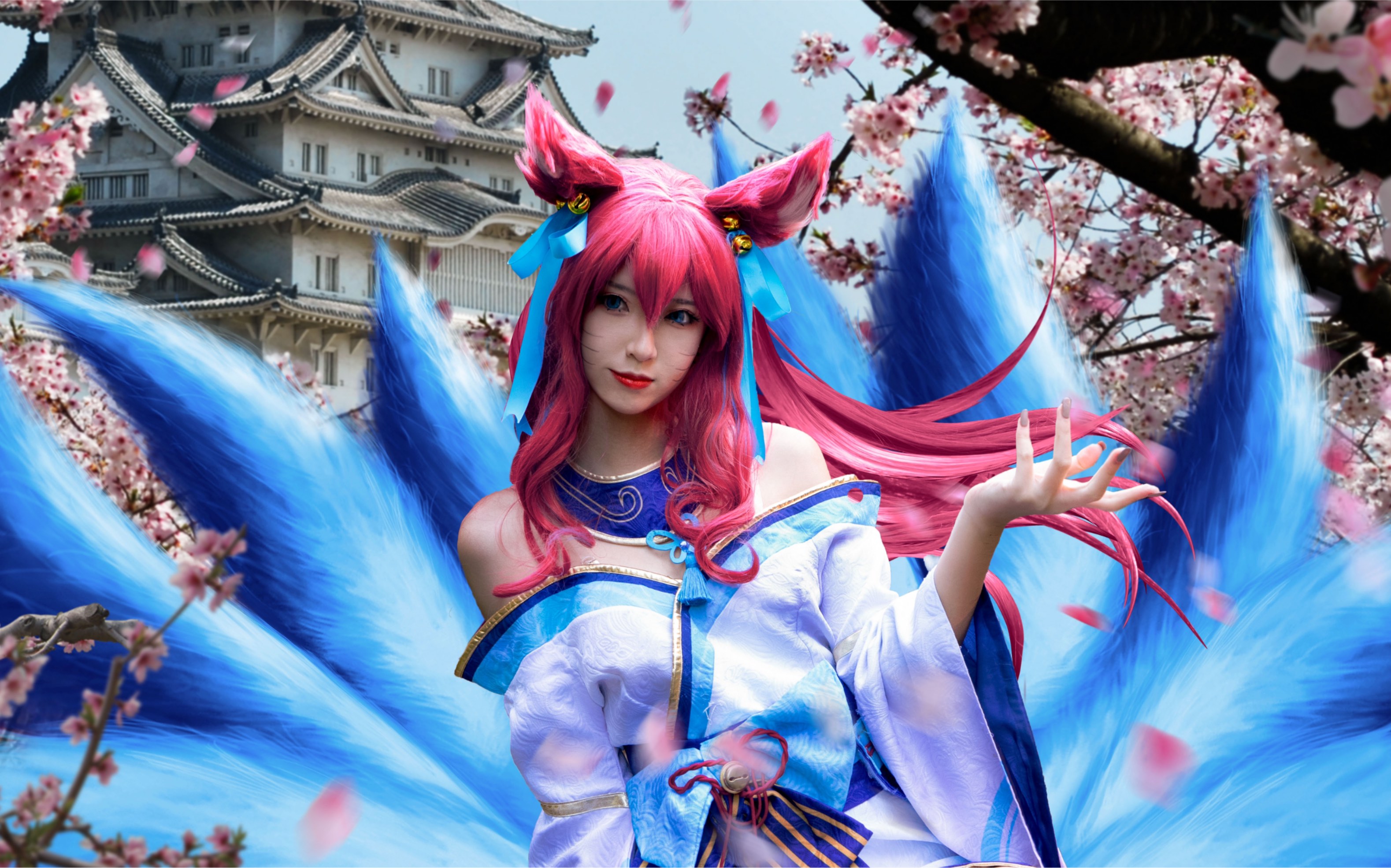 【cg感cos后期合成】英雄联盟-阿狸灵魂莲华合成教程视频_哔哩哔哩