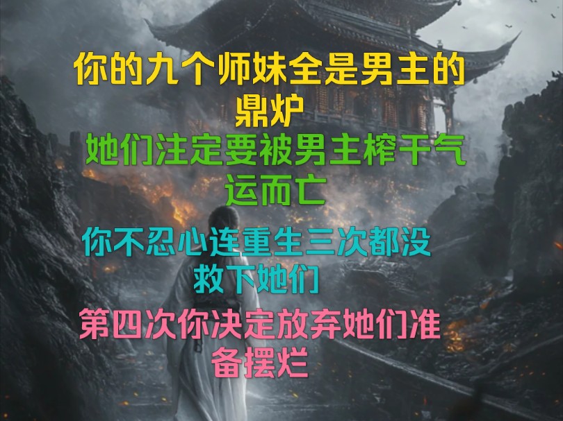 你的九个师妹全是男主的鼎炉,她们注定要被男主榨干气运而亡,你不忍心连重生三次都没救下她们,第四次你决定放弃她们准备摆烂.哔哩哔哩bilibili