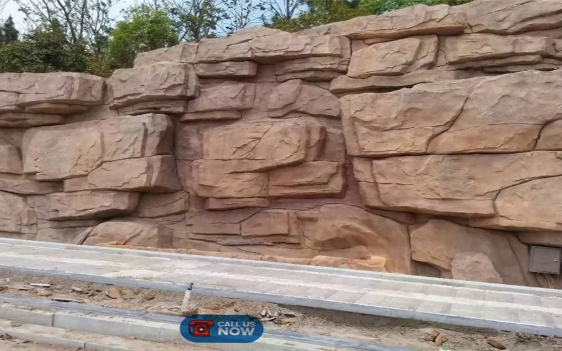 巴音水泥假山制作,景区塑石护坡供应,博乐河道假山塑石制作