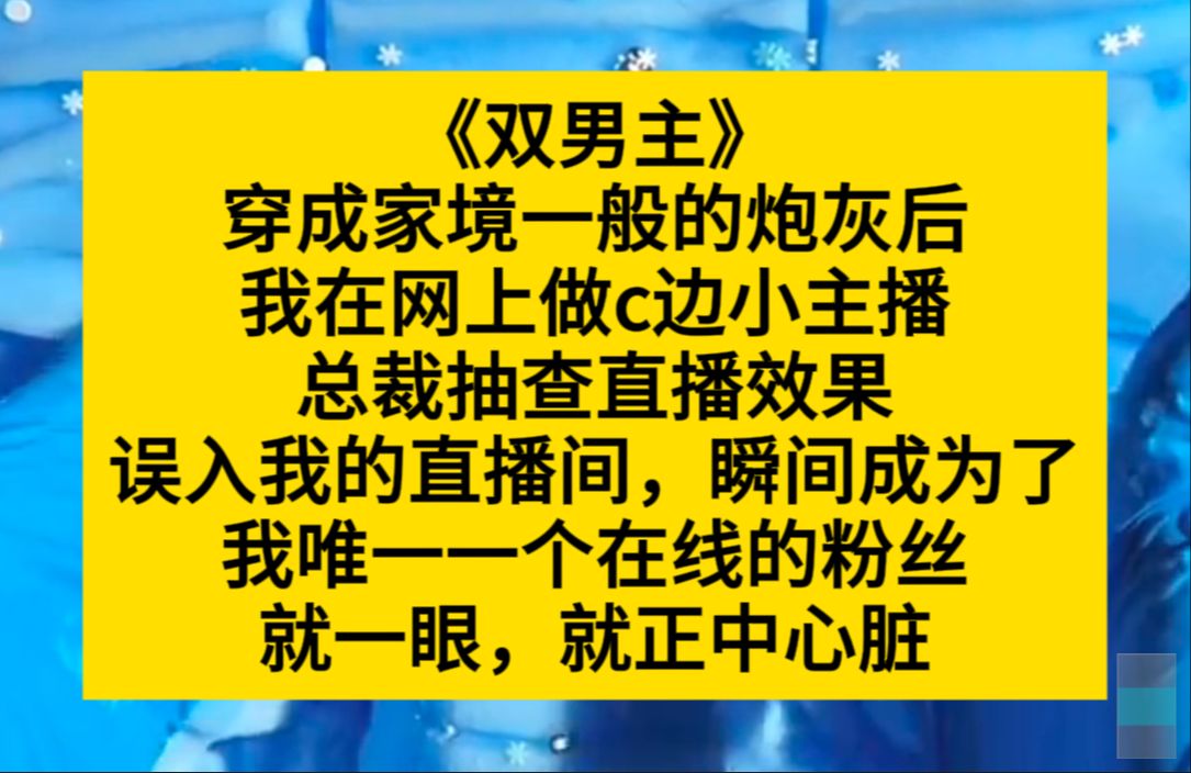 原耽推文 穿成家境一般的炮灰后,我在网上做c边小主播,总裁抽查直播效果,对我一见钟情……小说推荐哔哩哔哩bilibili