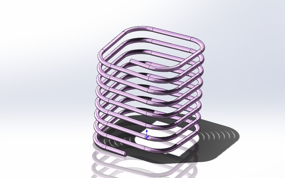 【solidworks】方形弹簧画法演示solidworks设计可伸缩弹簧技巧