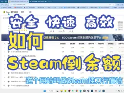 下载视频: Steam新手如何安全快速高效倒余额