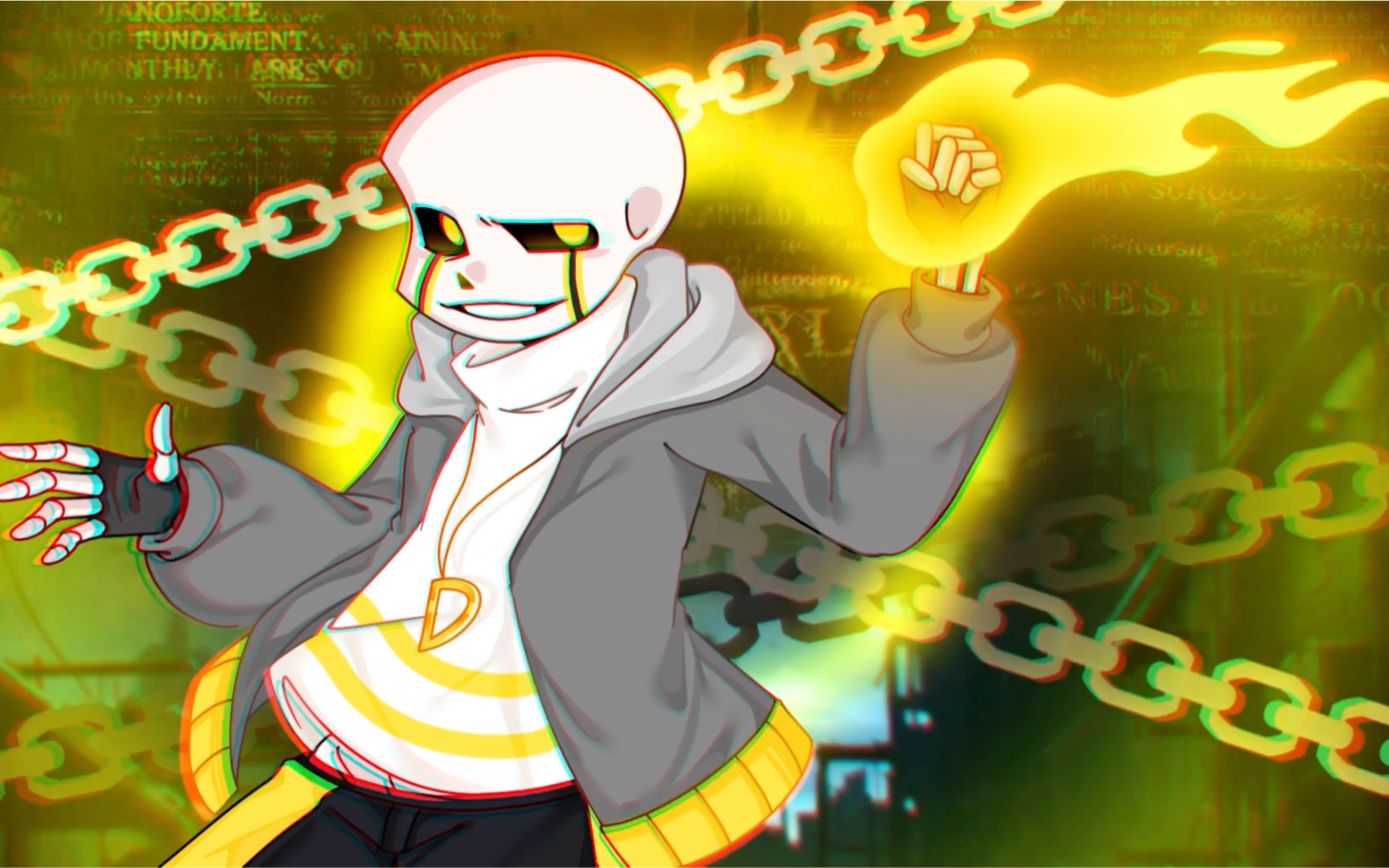 【国人au/brilliancetale光耀辉夜】sans个人曲 《memories linger》