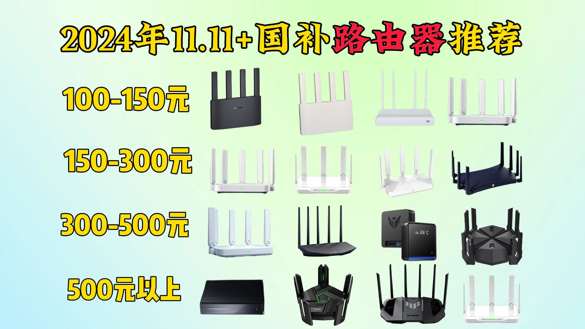 2024年双11路由器选购攻略丨国补最高减15%!最值得入手的14款高性价比路由器推荐!中兴、锐捷、小米、TP等品牌推荐!哔哩哔哩bilibili