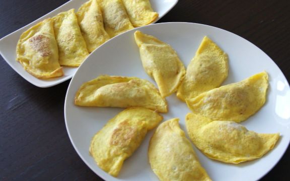 美味家常蛋饺 egg dumplings