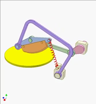 凸轮连杆机构动画图片