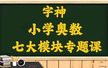 全82集【小学奥数七大模块专题课】 视频+PDF哔哩哔哩bilibili