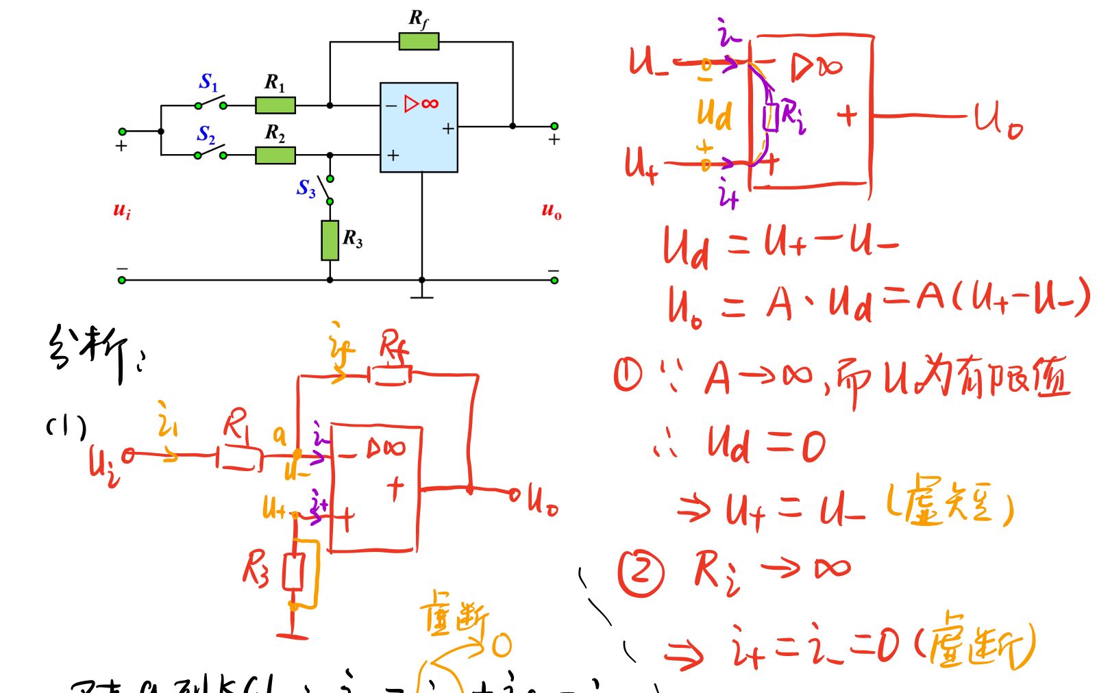 [图]《电路原理》- 运算放大器计算例题